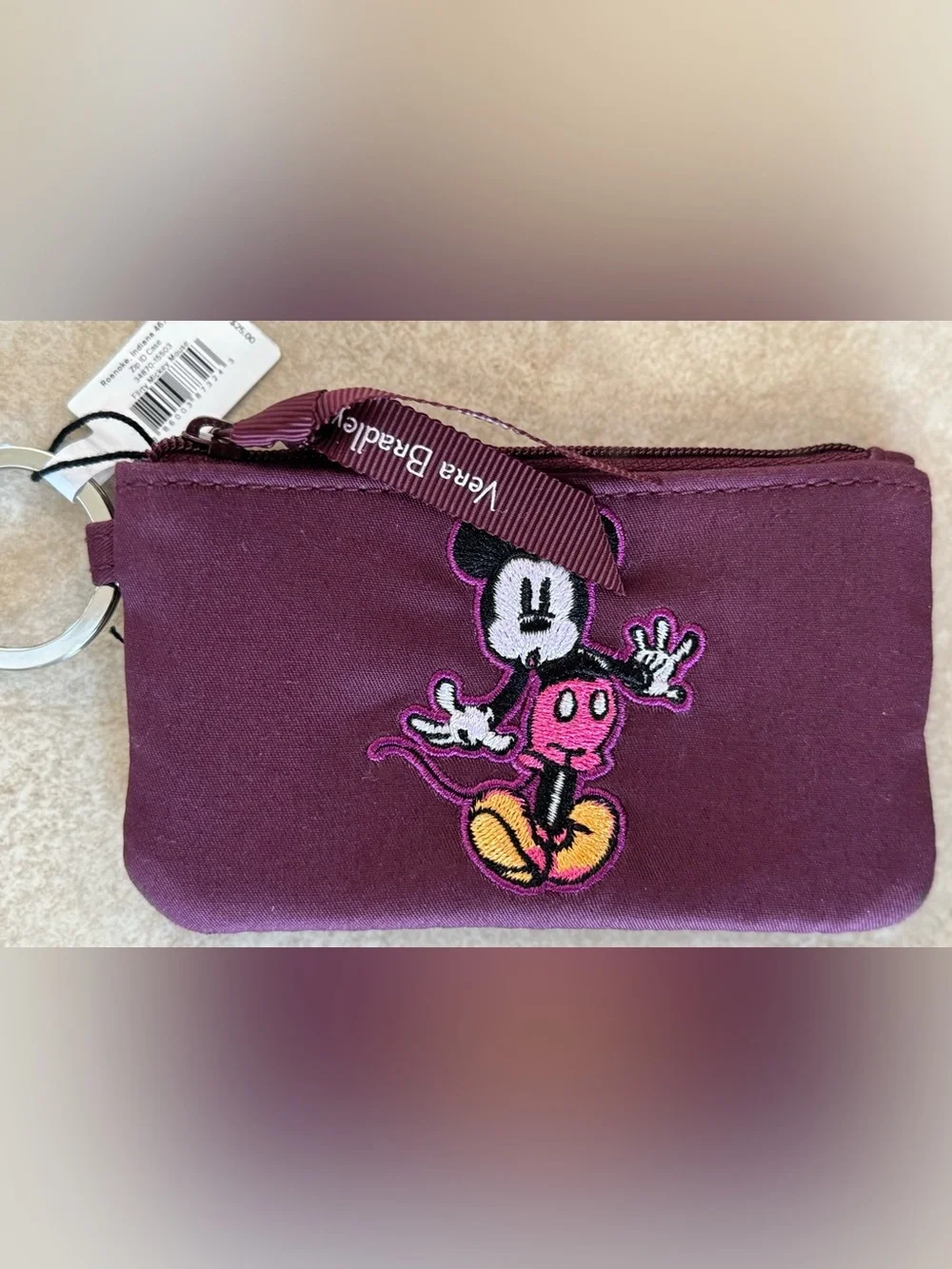 Vera Bradley Disney Zip ID Case Flirty Mickey Mouse